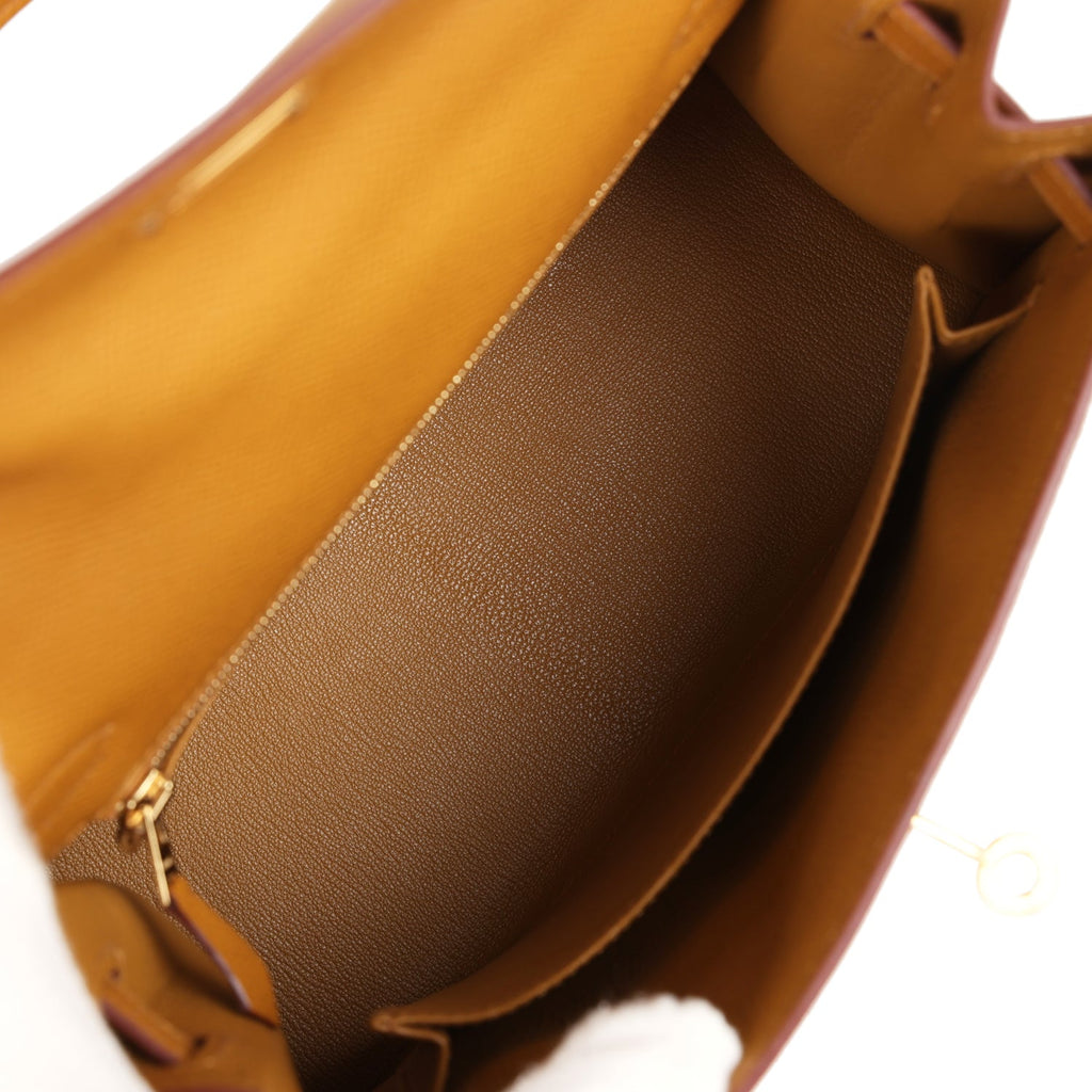 Hermès Kelly Sellier 25 Sesame Epsom Gold Hardware