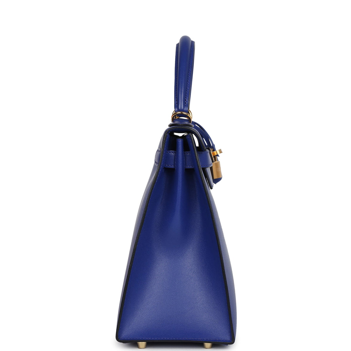 Hermès Kelly Sellier 28 Bleu Electric Tadelakt Gold Hardware