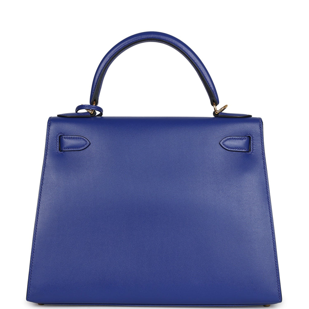 Hermès Kelly Sellier 28 Bleu Electric Tadelakt Gold Hardware
