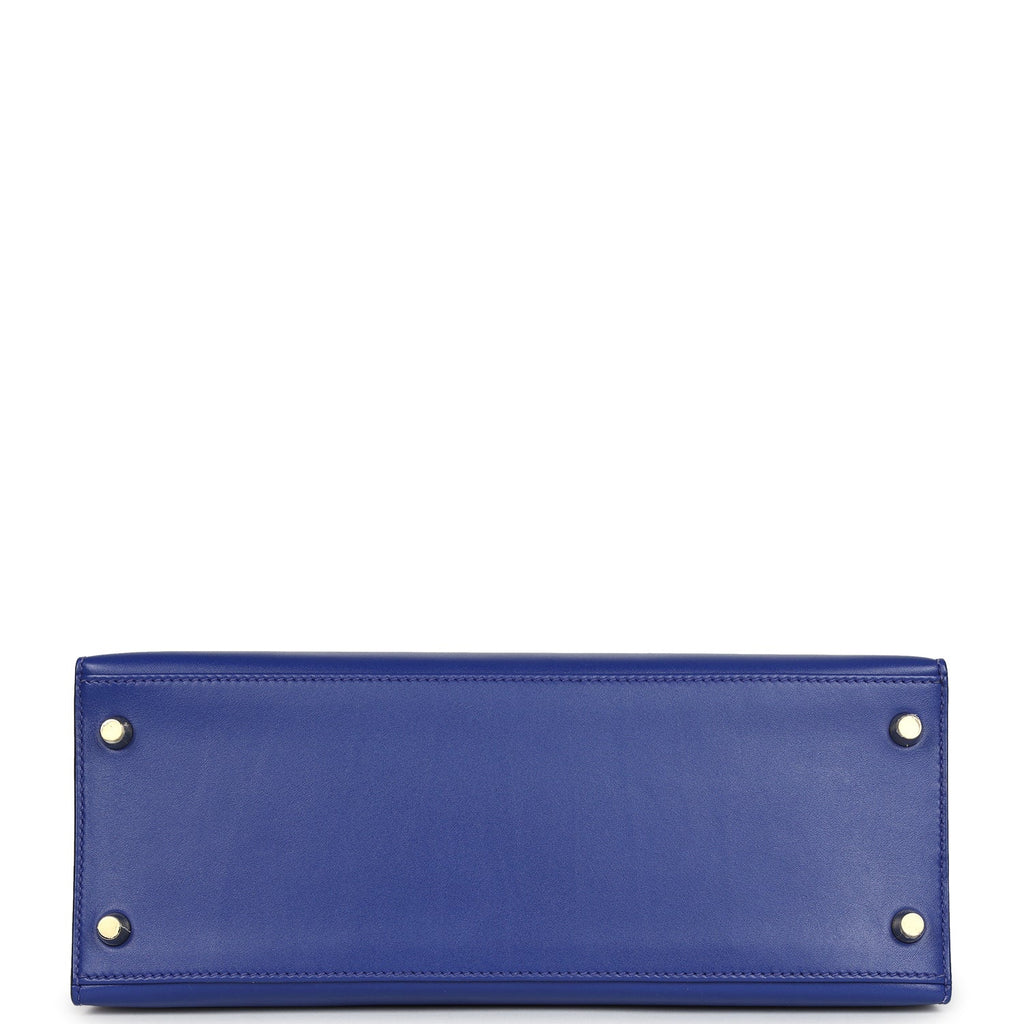 Hermès Kelly Sellier 28 Bleu Electric Tadelakt Gold Hardware