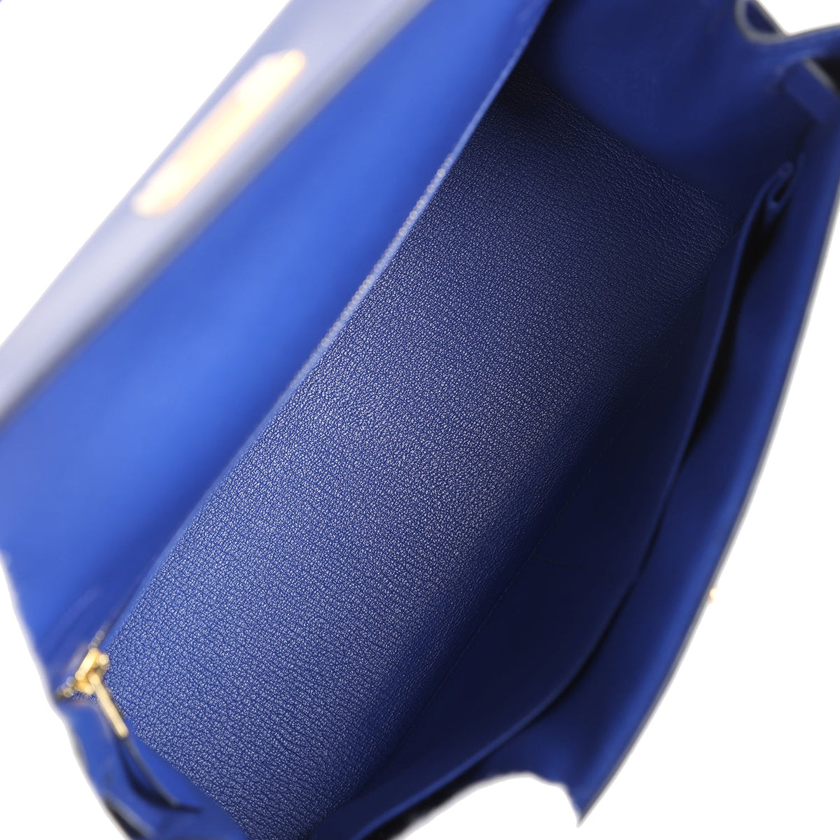 Hermès Kelly Sellier 28 Bleu Electric Tadelakt Gold Hardware
