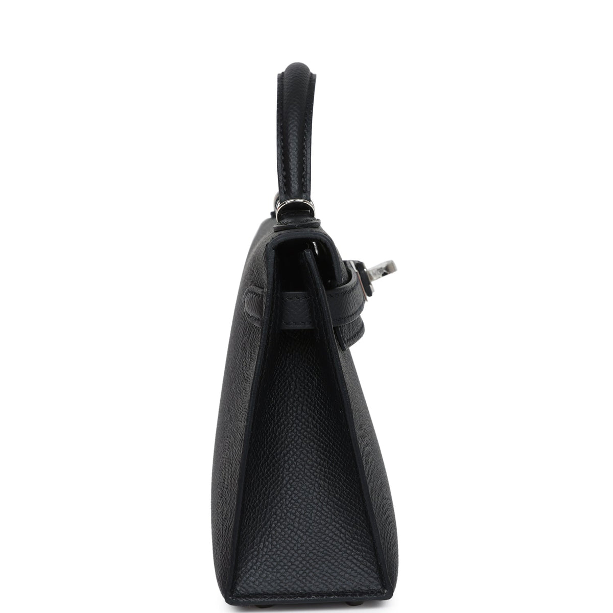 Hermès Kelly Sellier 20 Black Epsom Palladium Hardware