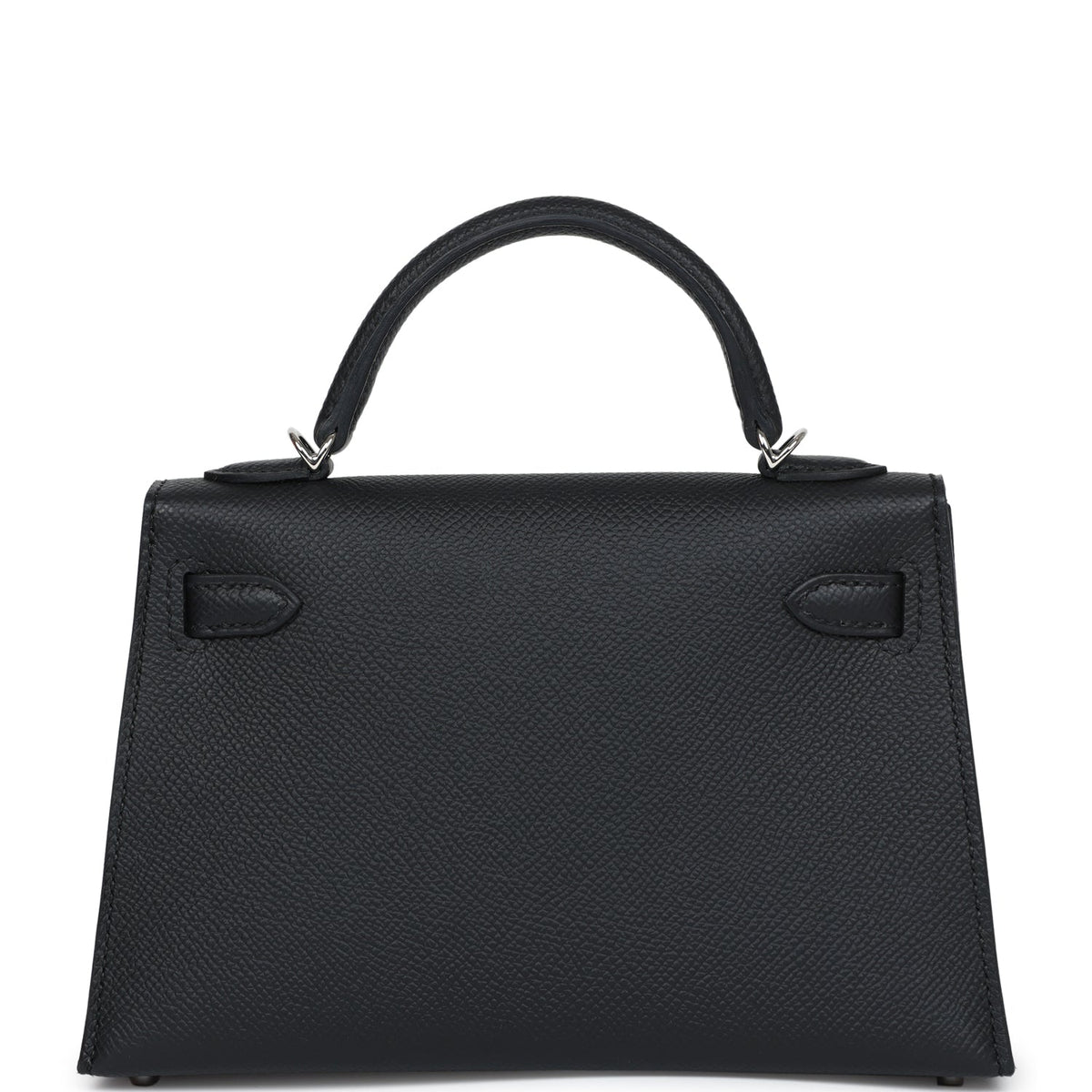 Hermès Kelly Sellier 20 Black Epsom Palladium Hardware