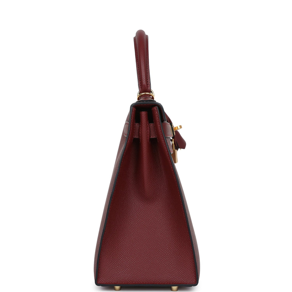 Hermès Kelly Sellier 28 Rouge H Epsom Gold Hardware