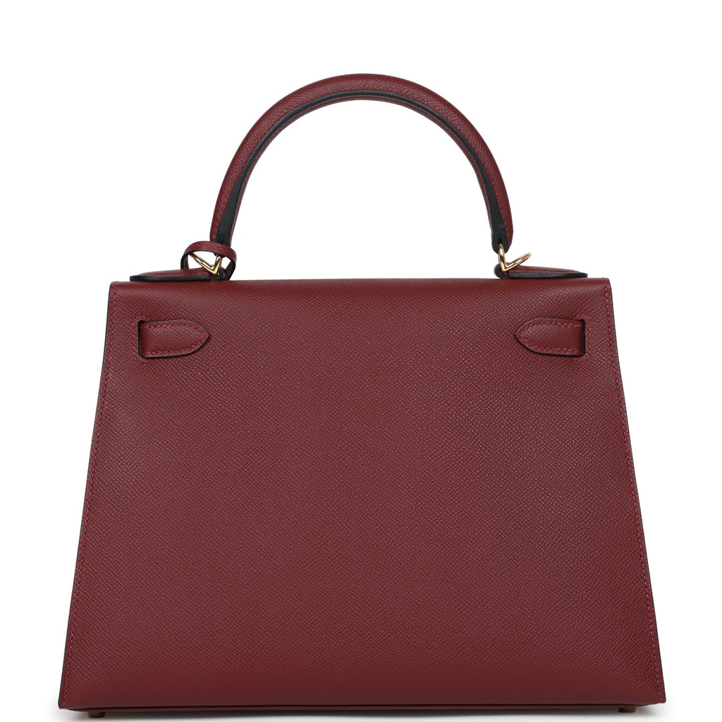 Hermès Kelly Sellier 28 Rouge H Epsom Gold Hardware