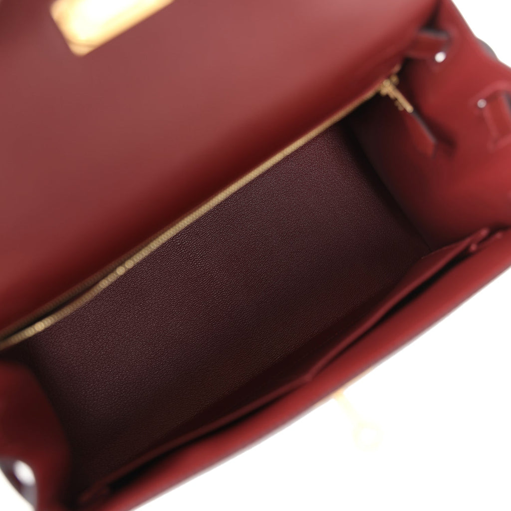 Hermès Kelly Sellier 28 Rouge H Epsom Gold Hardware