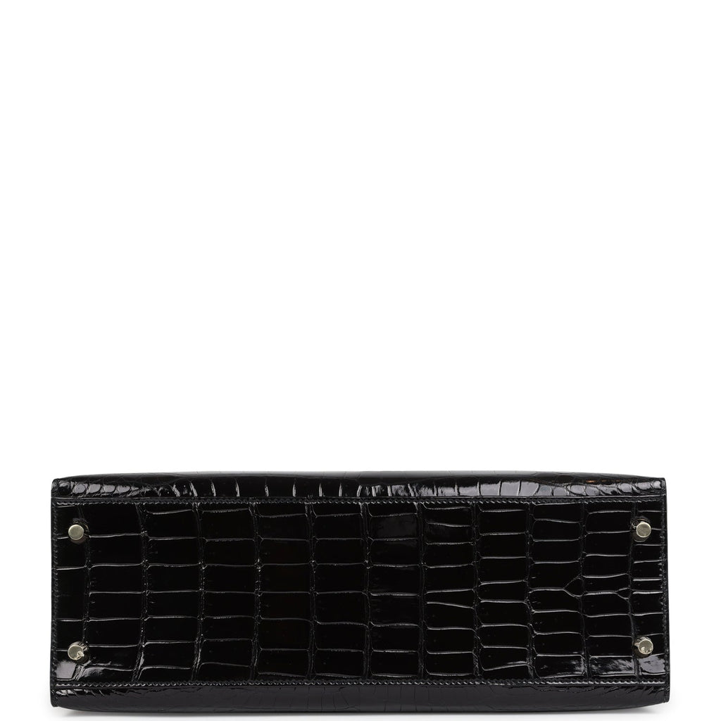 Hermès Kelly Sellier 32 Black Shiny Faux Leather Gold Hardware