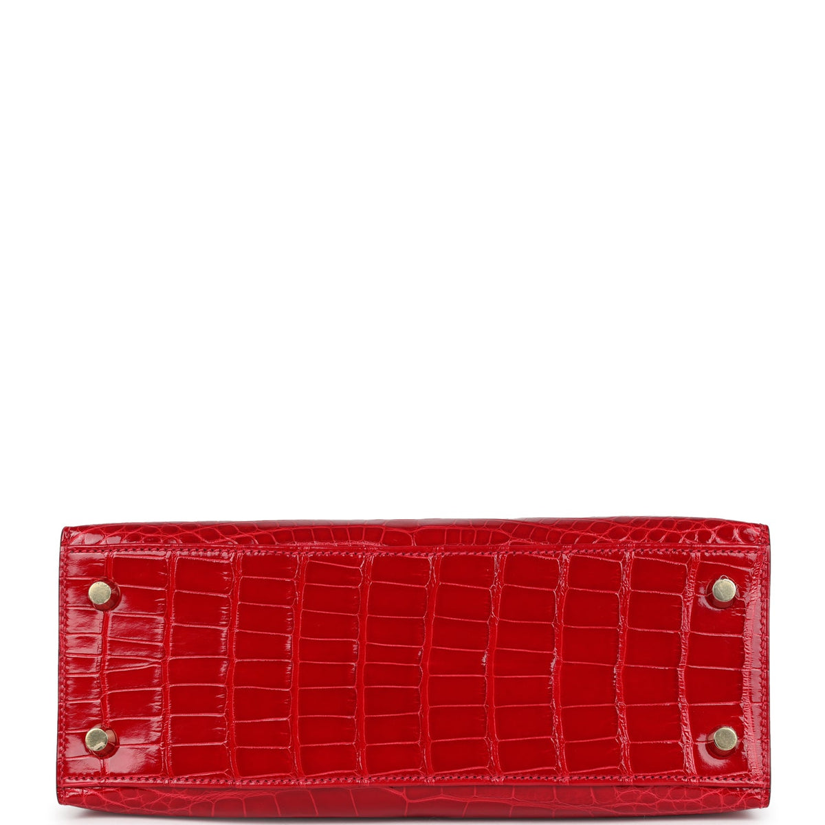 Hermès Kelly 25 Sellier Braise Shiny Faux Leather Gold Hardware