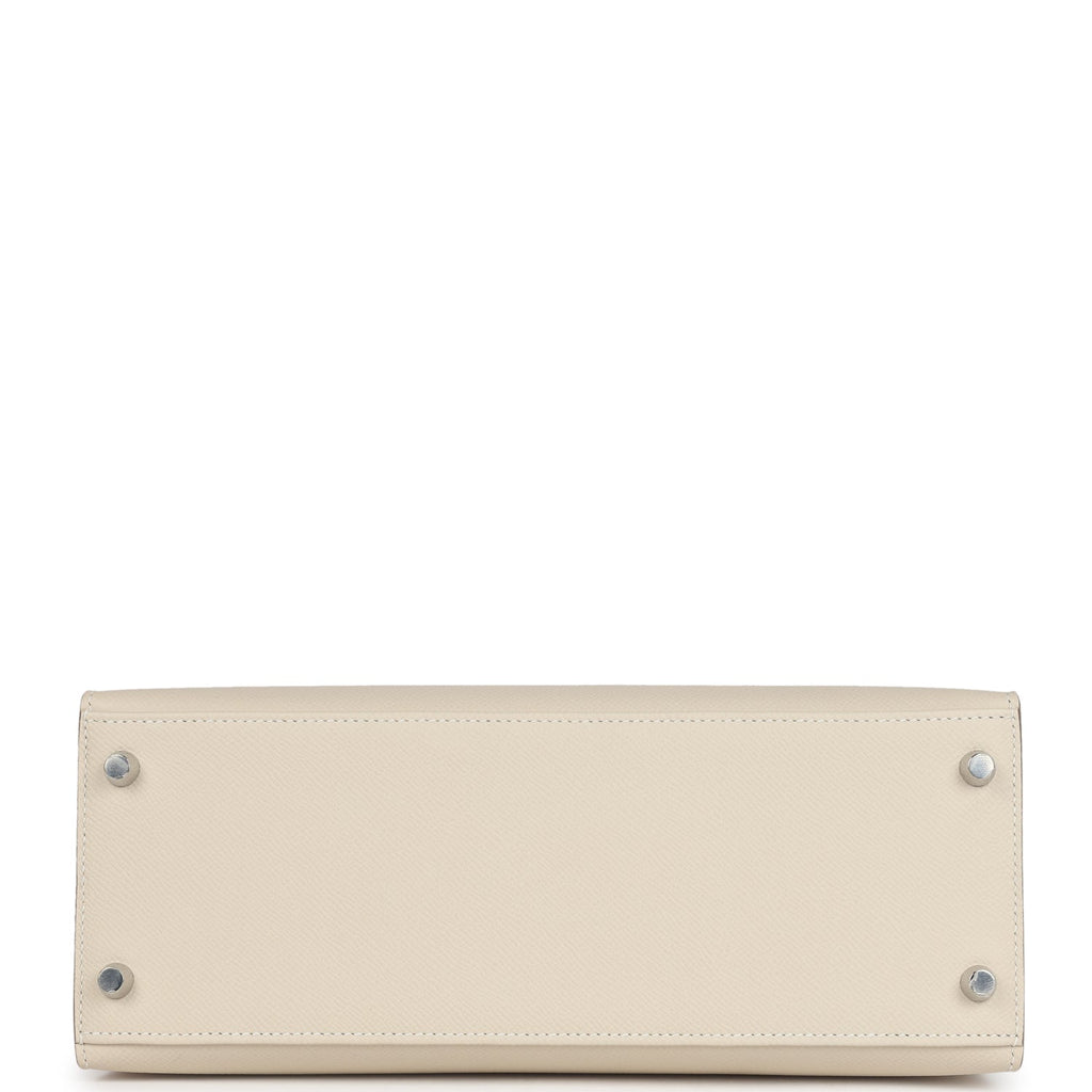Hermès Kelly Sellier 28 Craie Epsom Palladium Hardware