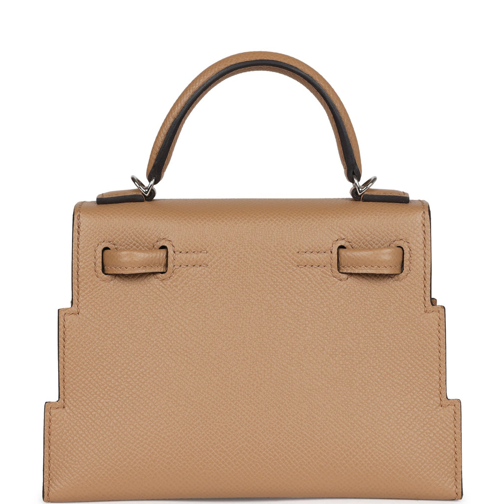 Hermès "Quelle Idolle" Picto Kelly Doll Chai/Mauve Sylvestre/Bleu Celeste/Terre Battue Epsom Palladium Hardware