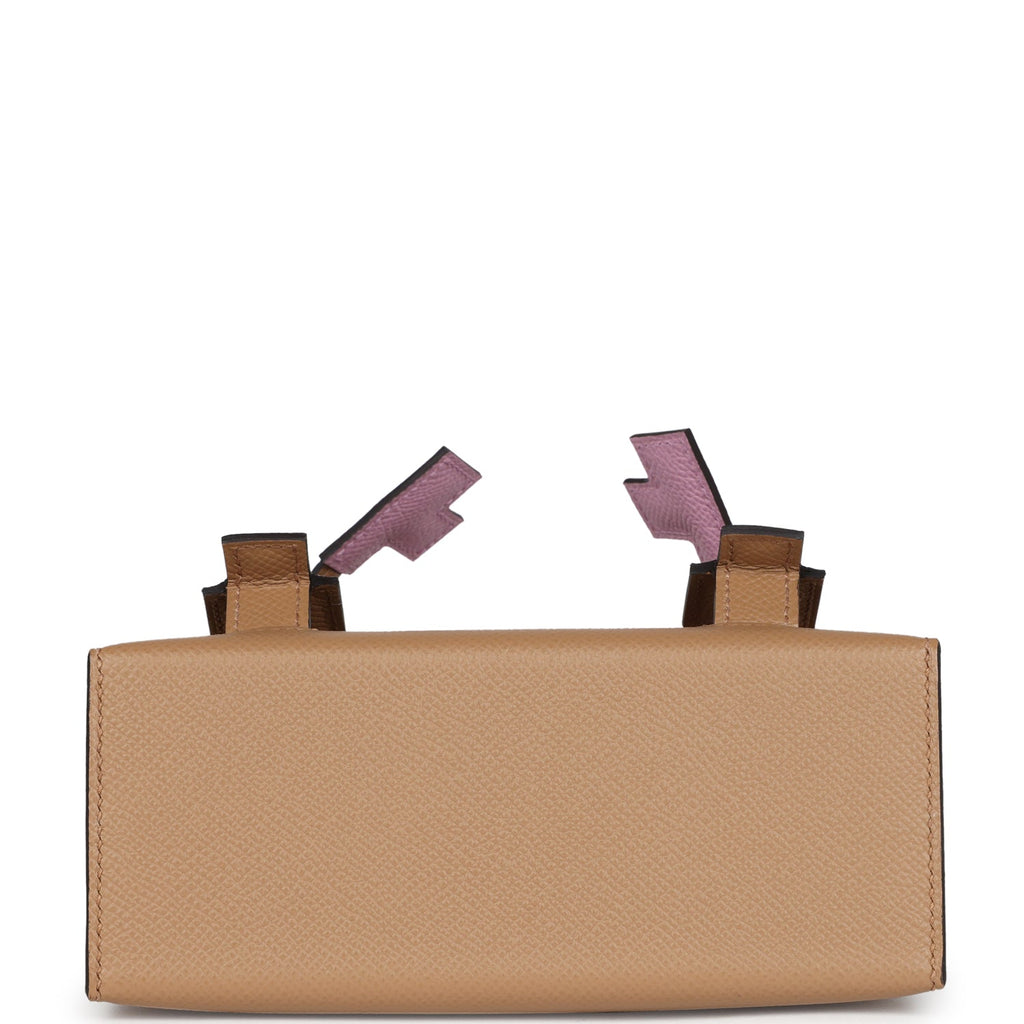 Hermès "Quelle Idolle" Picto Kelly Doll Chai/Mauve Sylvestre/Bleu Celeste/Terre Battue Epsom Palladium Hardware