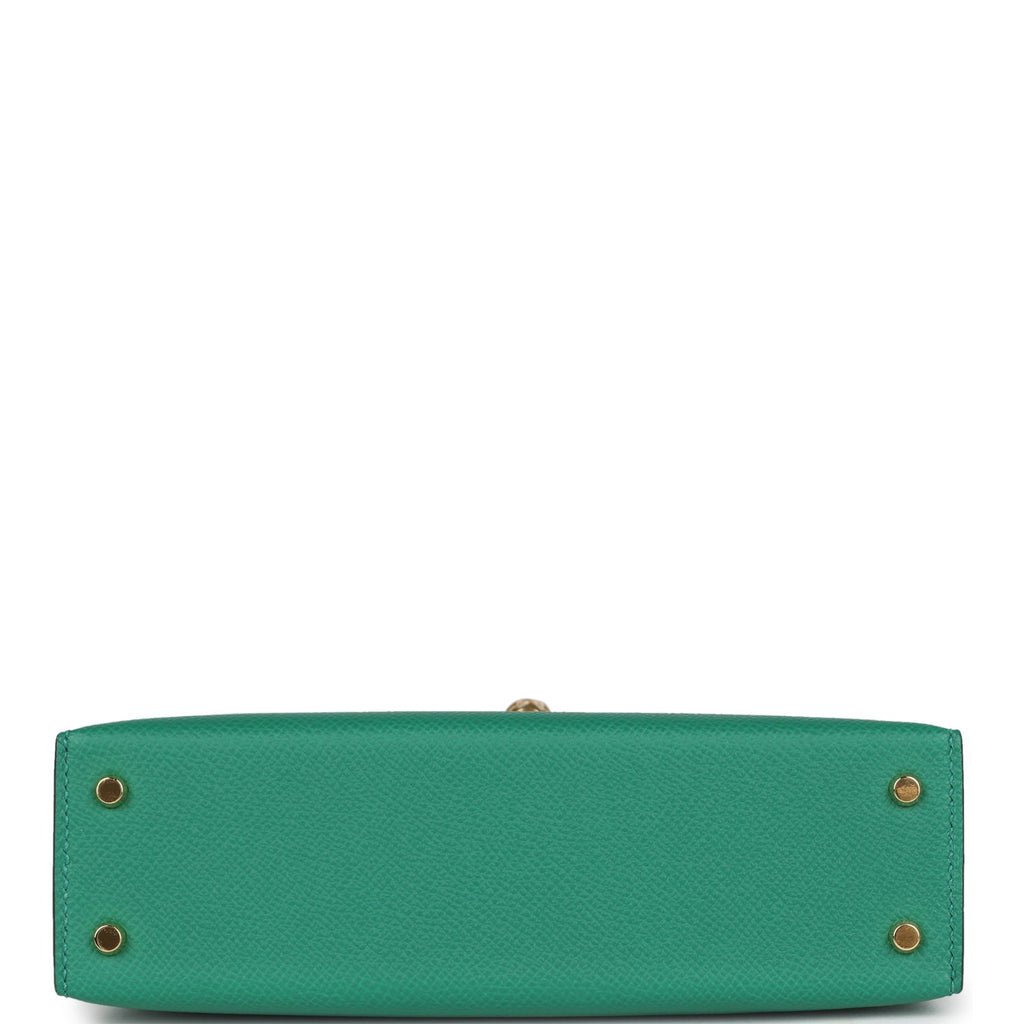 Hermès Kelly Sellier 20 Vert Vertigo Epsom Gold Hardware