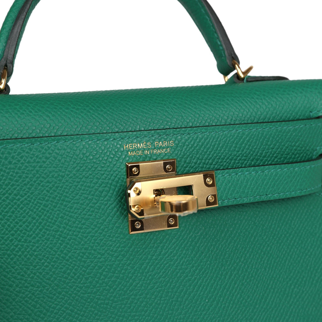 Hermès Kelly Sellier 20 Vert Vertigo Epsom Gold Hardware