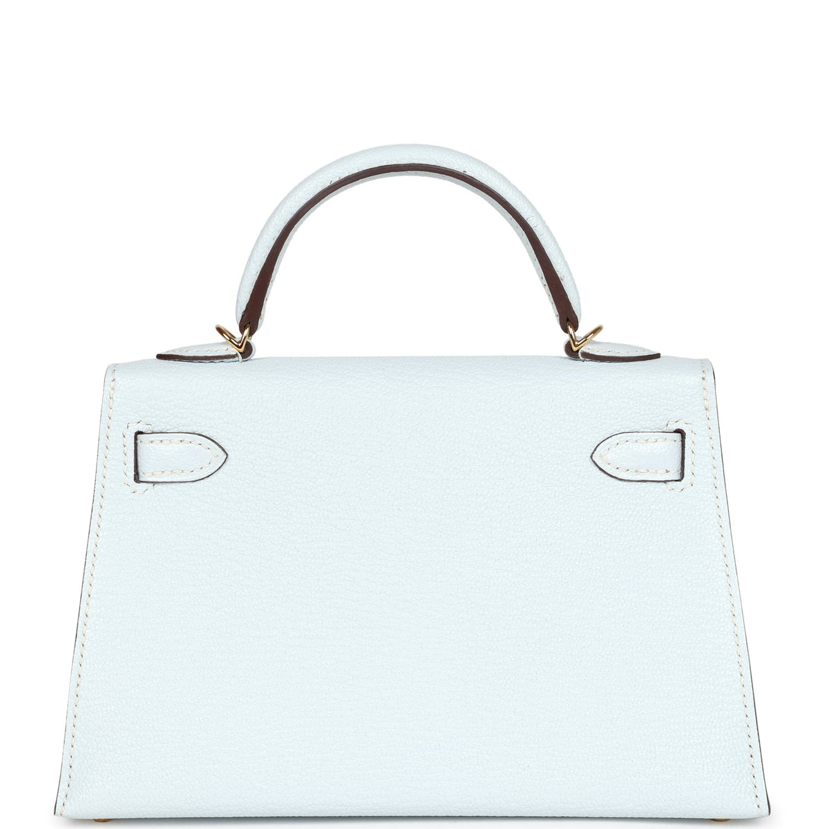 Hermès Kelly Sellier 20 Bleu Brume Chevre Gold Hardware