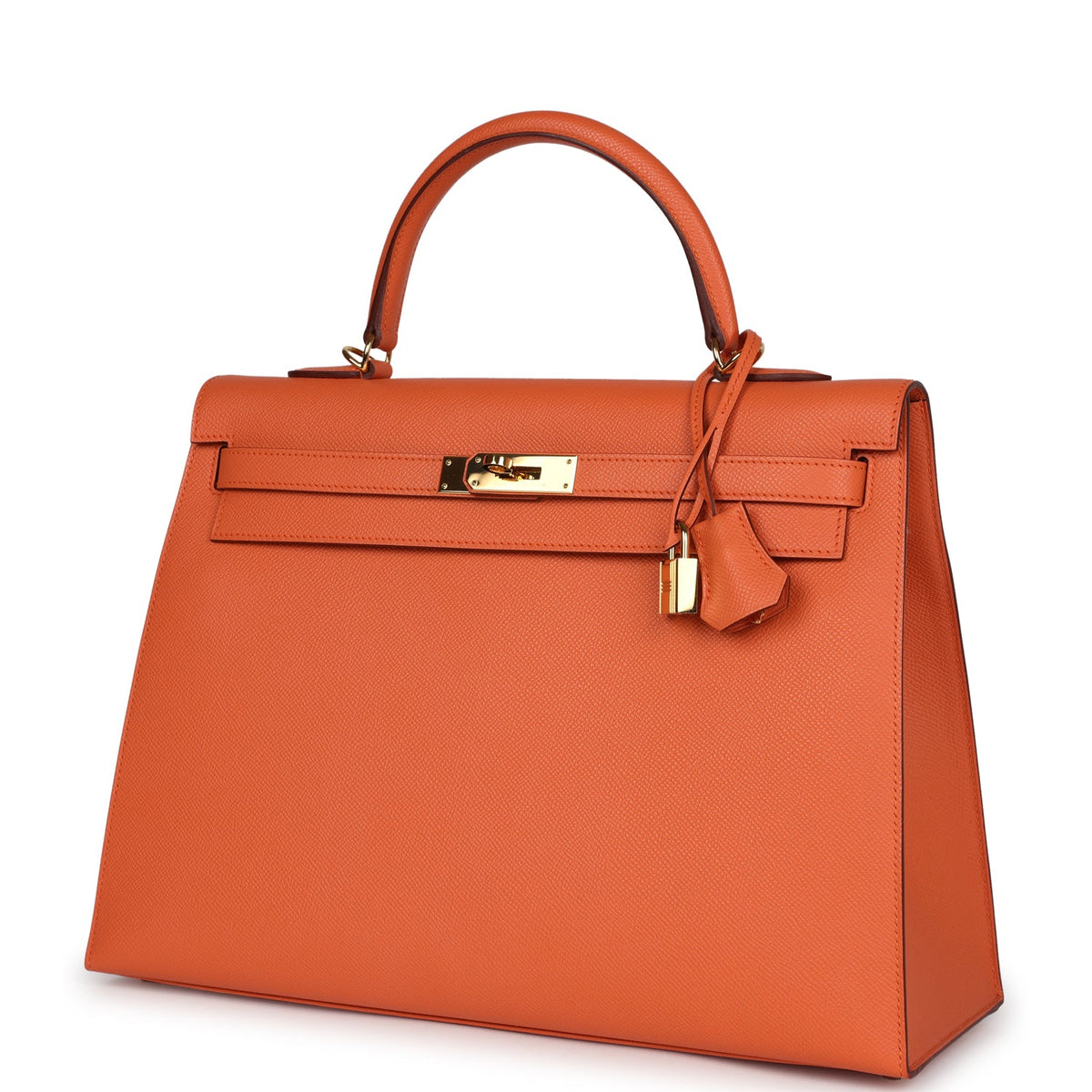 Hermès Kelly Sellier 35 Mango Epsom Gold Hardware