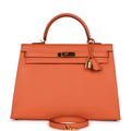 Hermès Kelly Sellier 35 Mango Epsom Gold Hardware