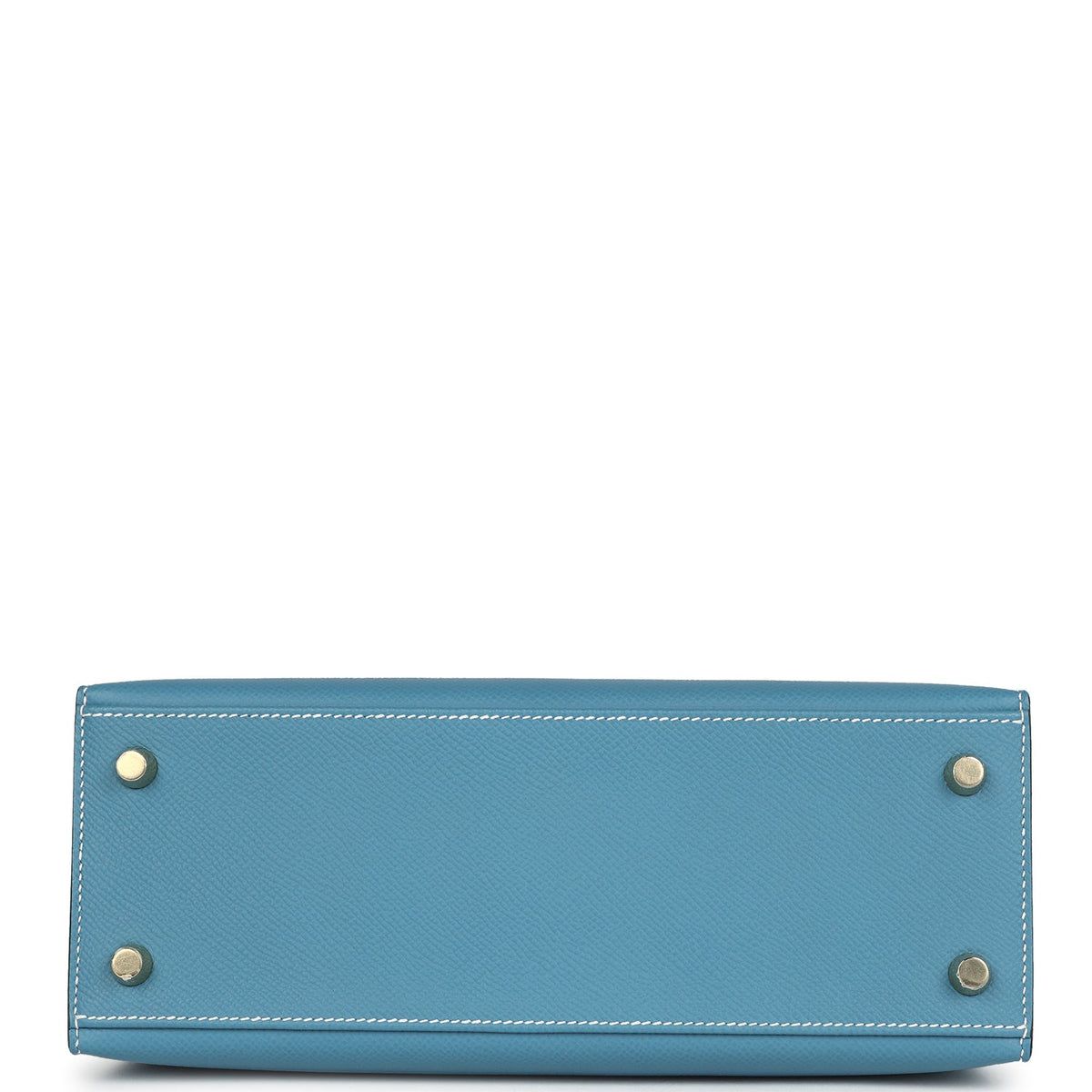 Hermès Kelly Sellier 25 Blue Jean Epsom Gold Hardware
