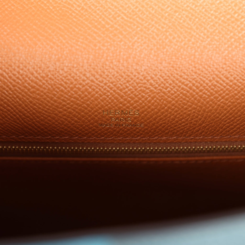 Hermès Kelly Sellier 28 Casaque Vert Cypres and Vert Bosphore Epsom Gold Hardware