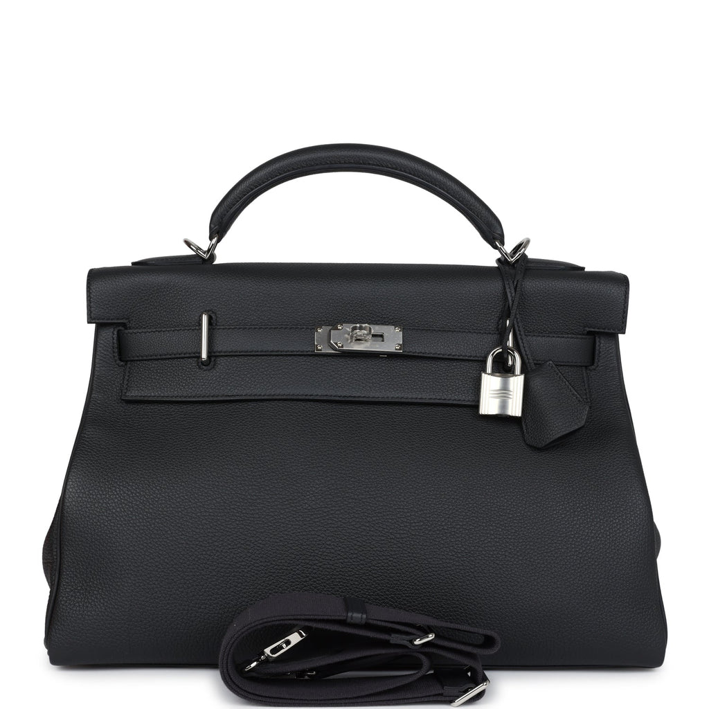 Hermès Special Order (HSS) Kelly Sellier 28 Bleu Glacier Verso Epsom Brushed Palladium Hardware