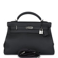 Hermès Special Order (HSS) Kelly Sellier 28 Bleu Glacier Verso Epsom Brushed Palladium Hardware