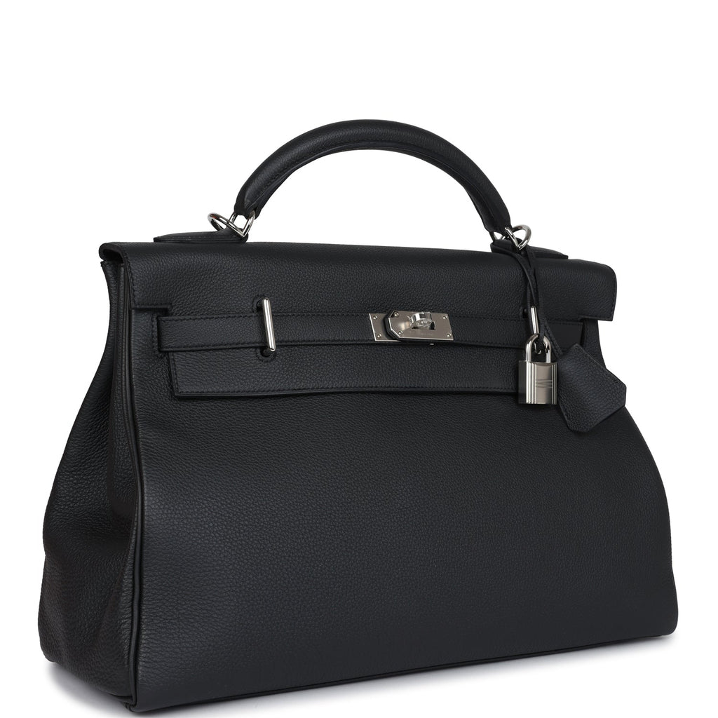 Hermès Special Order (HSS) Kelly Sellier 28 Bleu Glacier Verso Epsom Brushed Palladium Hardware