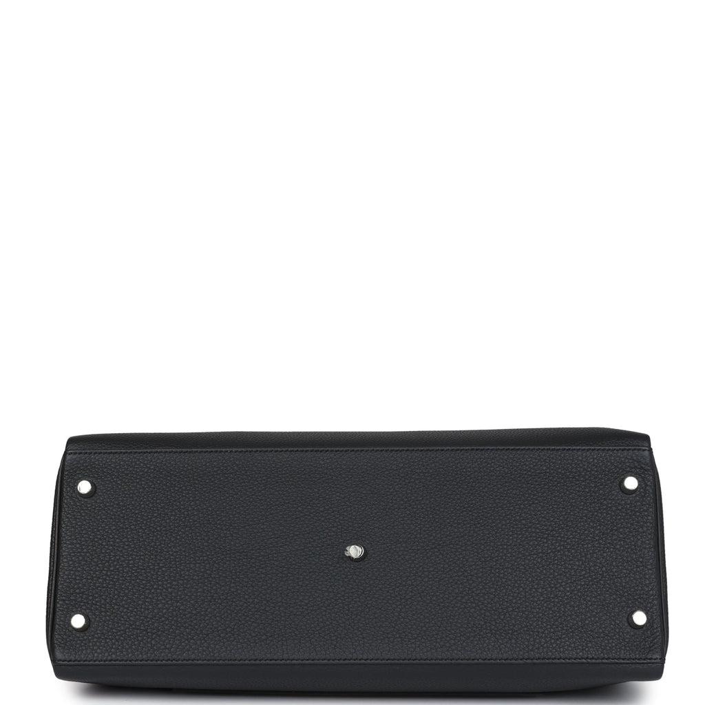 Hermès Special Order (HSS) Kelly Sellier 28 Bleu Glacier Verso Epsom Brushed Palladium Hardware