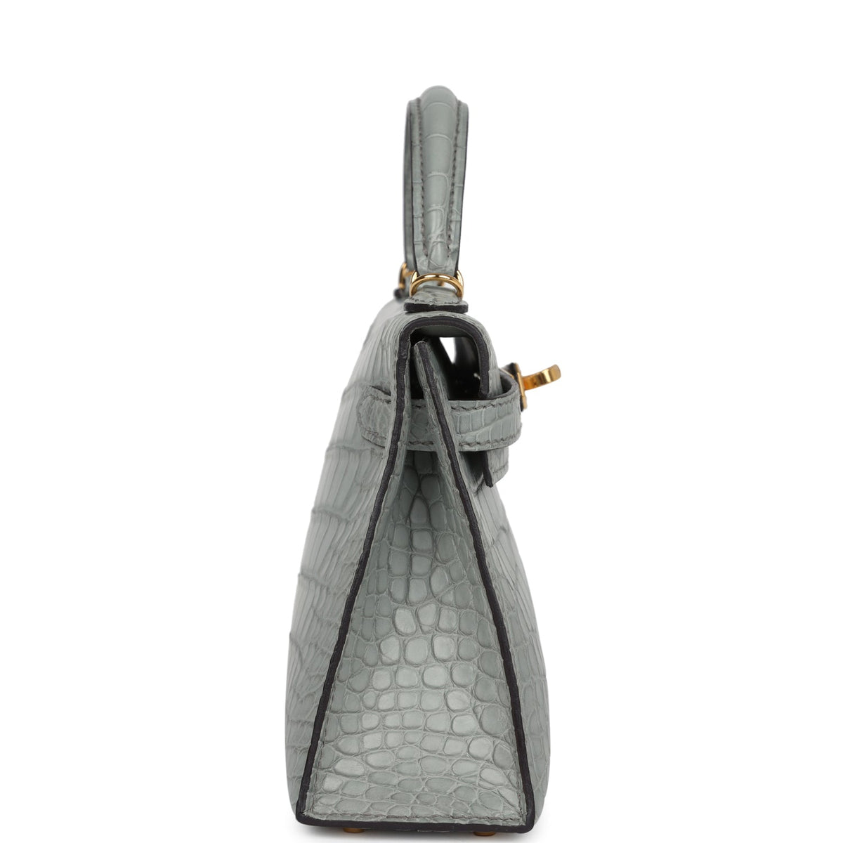 Hermès Kelly Sellier 20 Gris Ciment Matte Faux Leather Gold Hardware