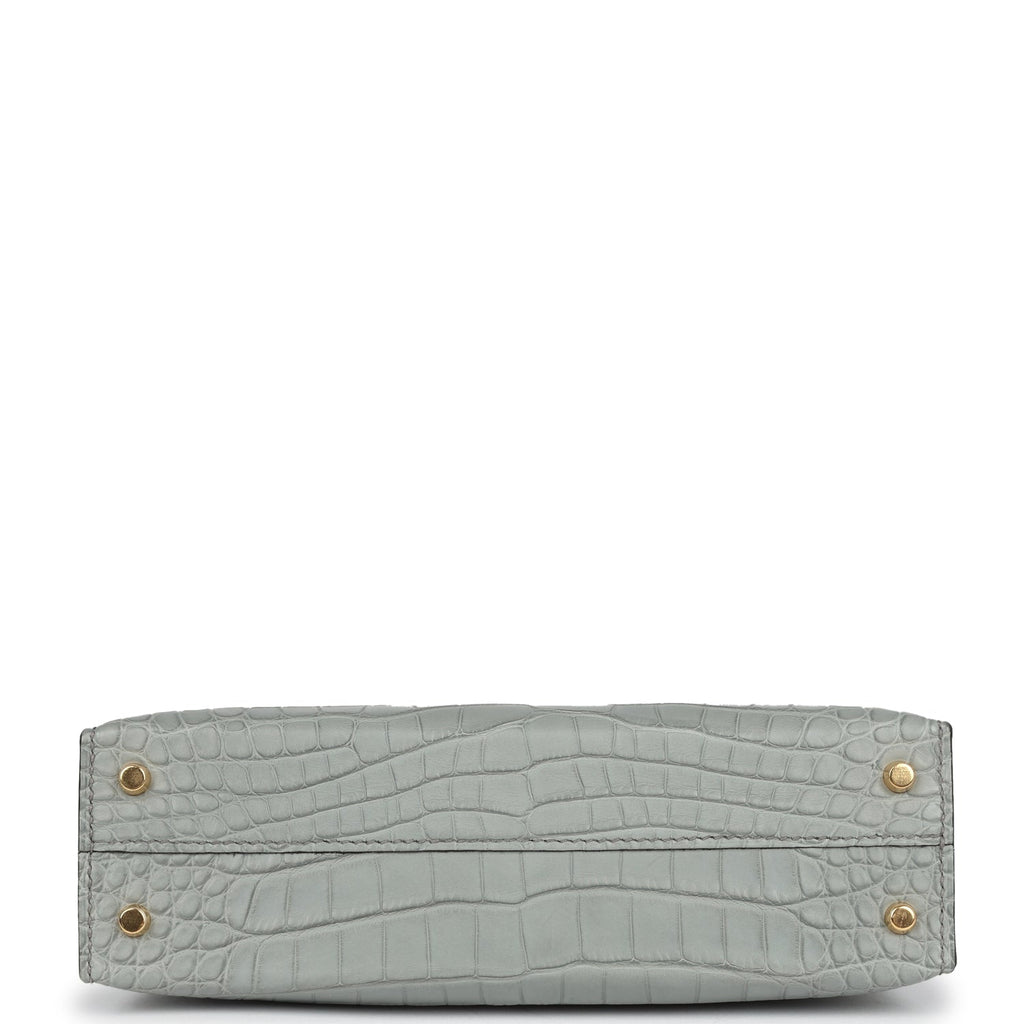 Hermès Kelly Sellier 20 Gris Ciment Matte Faux Leather Gold Hardware
