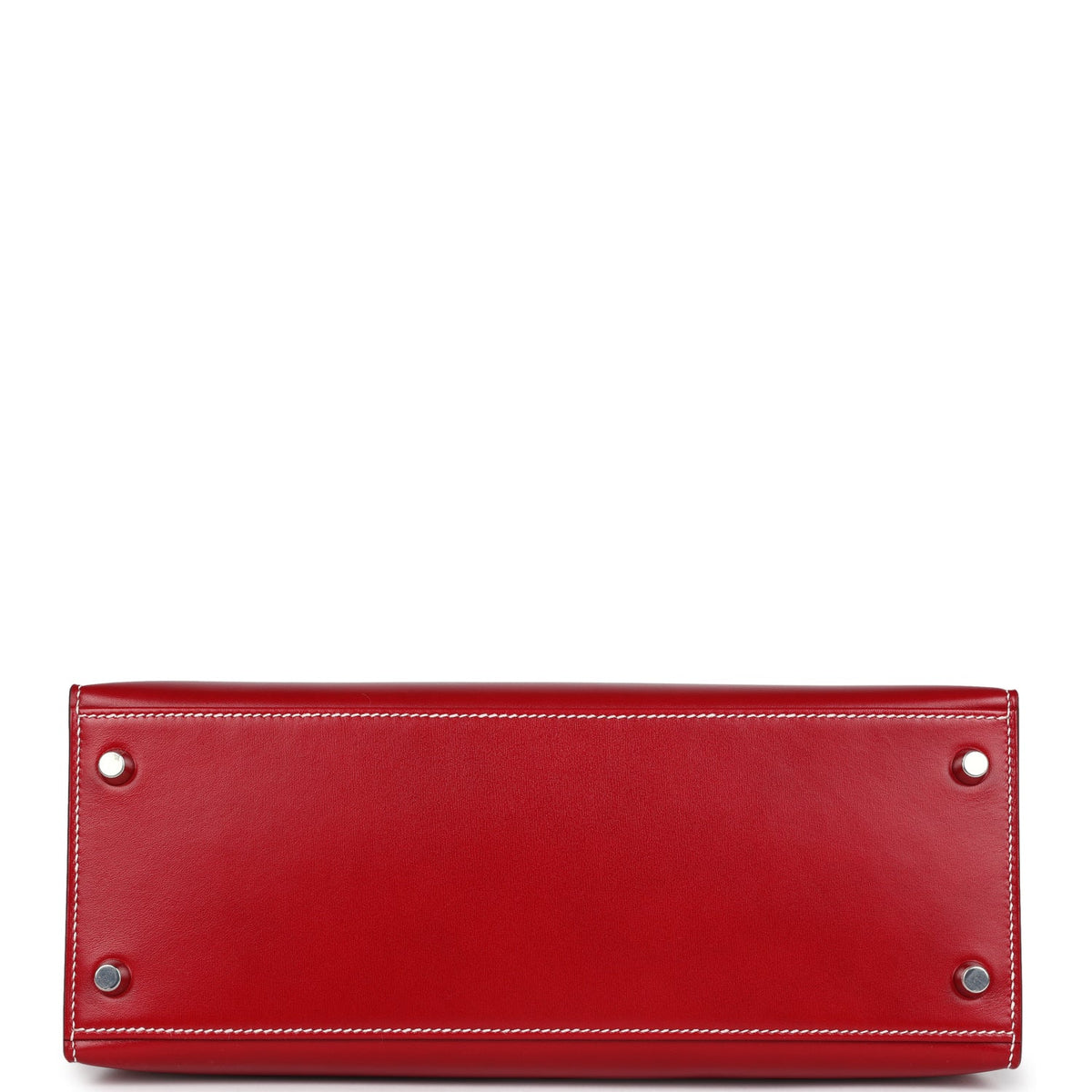 Hermès Kelly Sellier 28 Rouge Piment Box Palladium Hardware