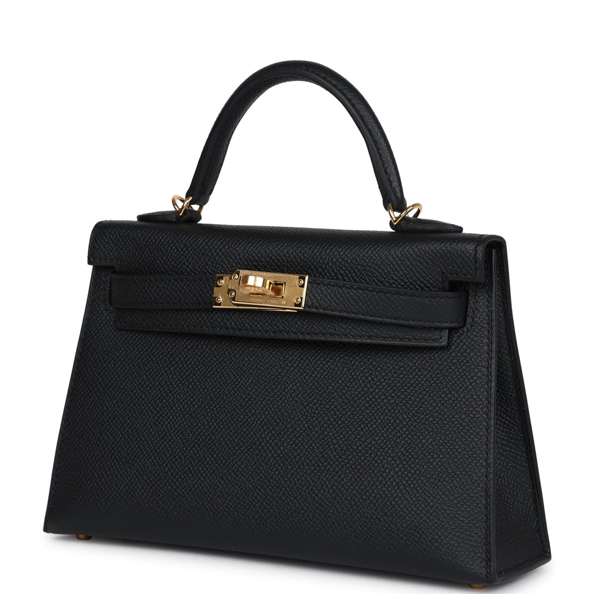 Hermès Kelly Sellier 20 Black Epsom Gold Hardware