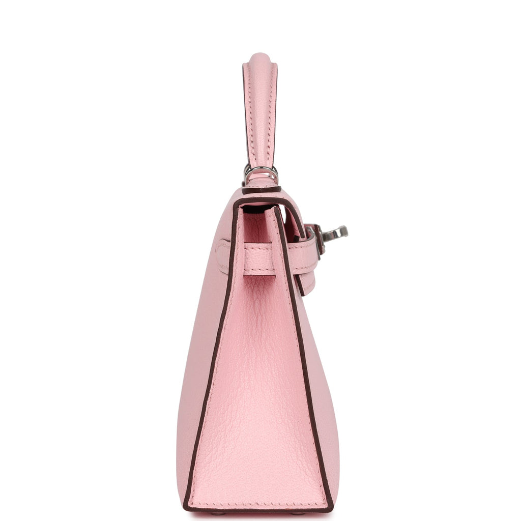 Hermès Kelly Sellier 20 Rose Sakura Chevre Mysore Palladium Hardware