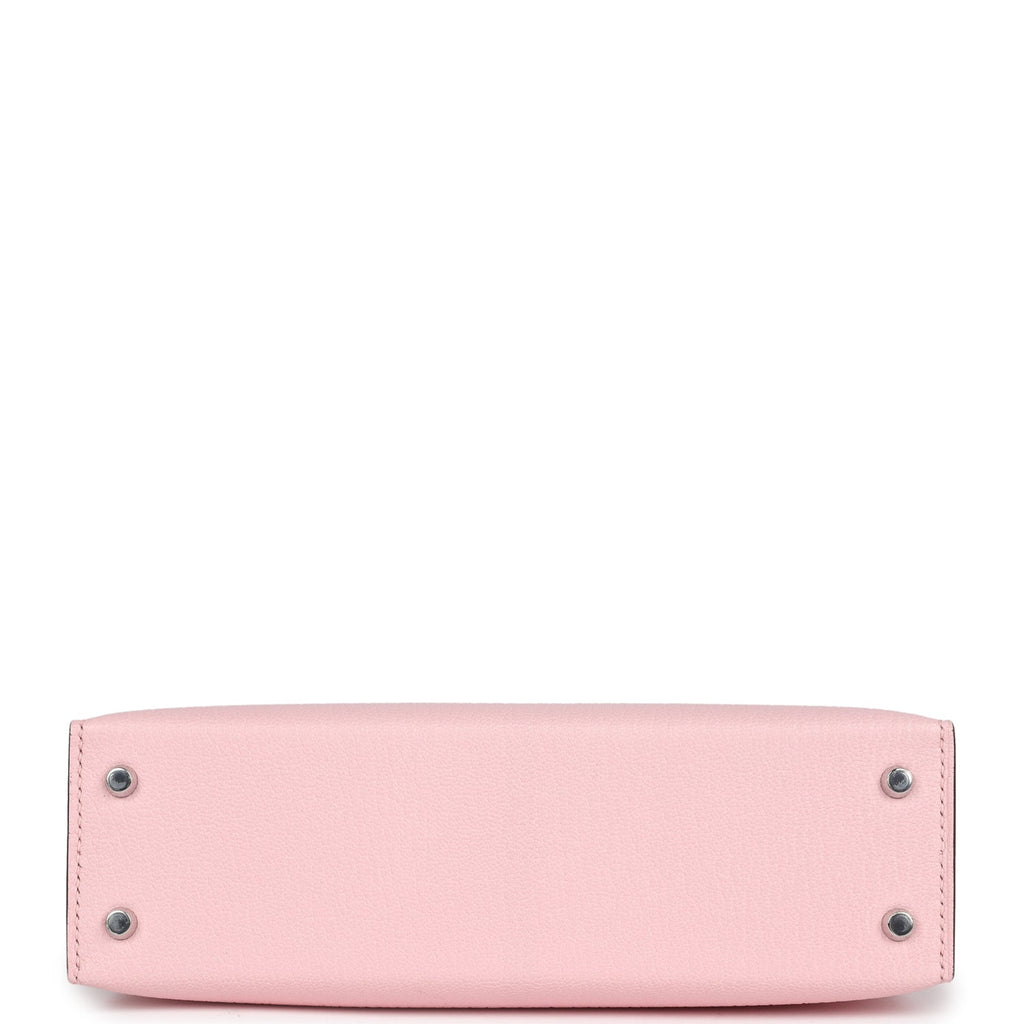 Hermès Kelly Sellier 20 Rose Sakura Chevre Mysore Palladium Hardware