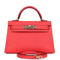 Hermès Special Order (HSS) Kelly Sellier 20 Rose Texas Verso Chevre Permabrass Hardware