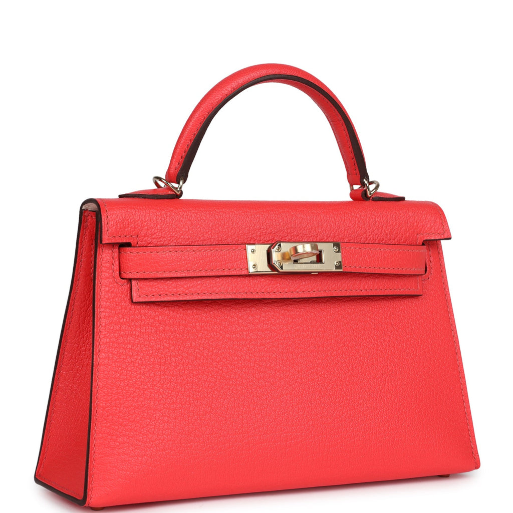 Hermès Special Order (HSS) Kelly Sellier 20 Rose Texas Verso Chevre Permabrass Hardware