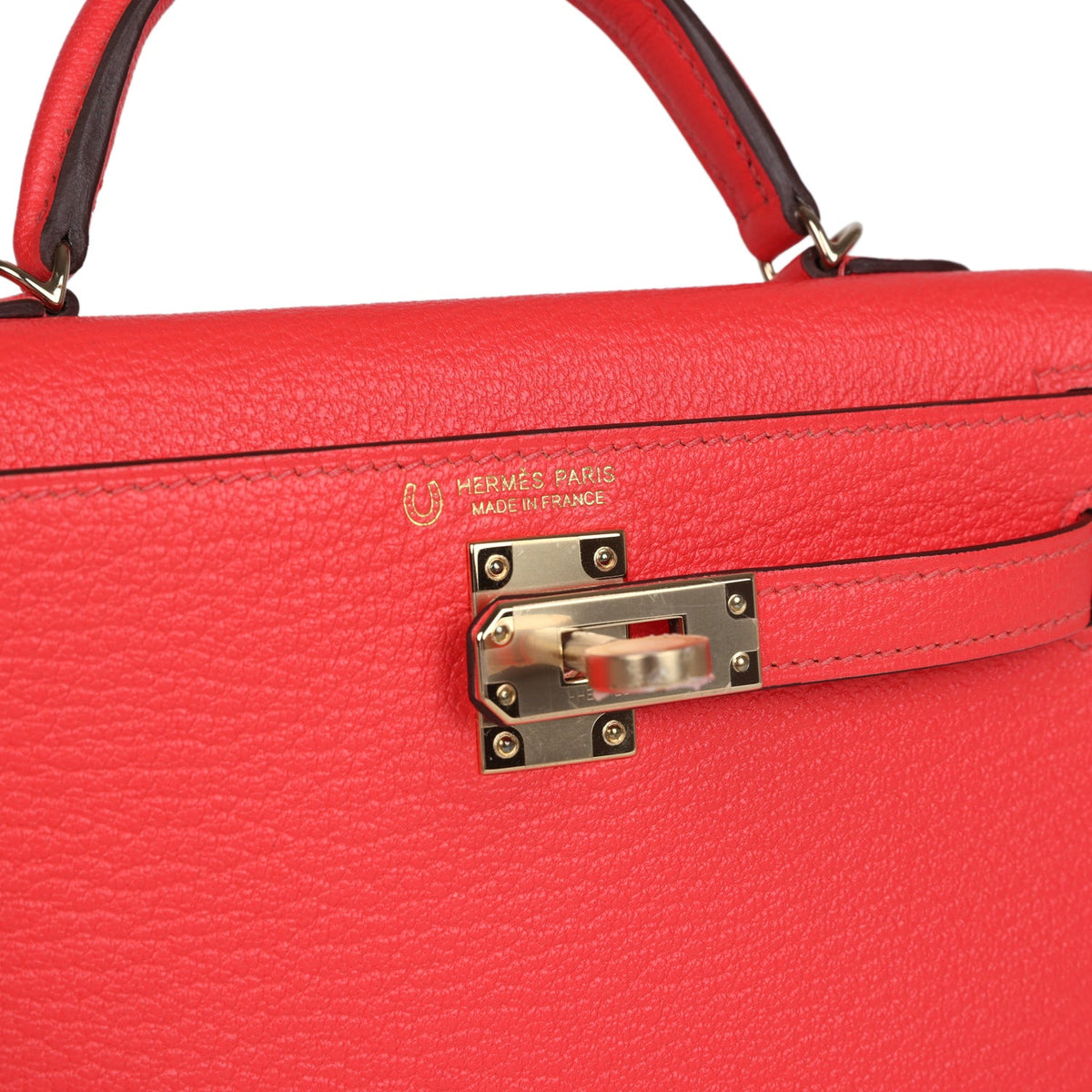 Hermès Special Order (HSS) Kelly Sellier 20 Rose Texas Verso Chevre Permabrass Hardware