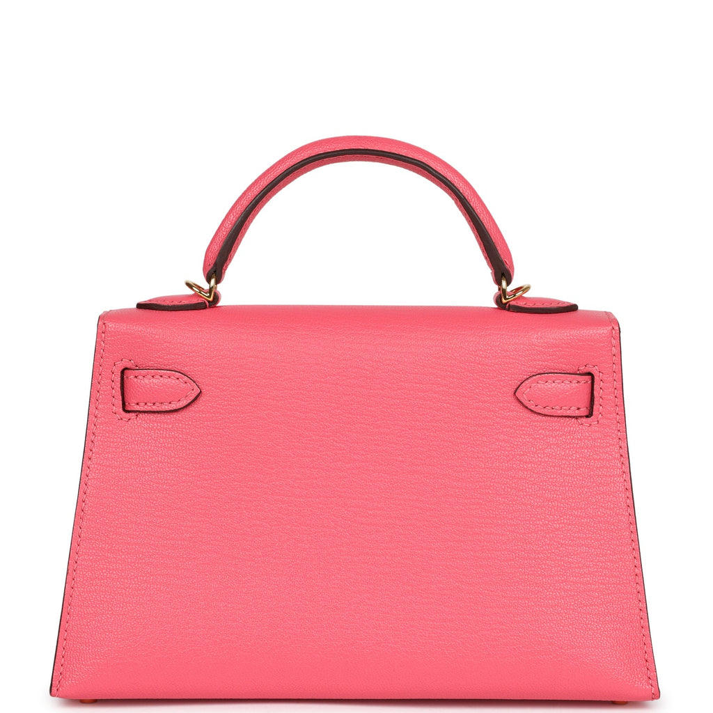Hermès Kelly Sellier 20 Rose Azalee Chevre Mysore Gold Hardware
