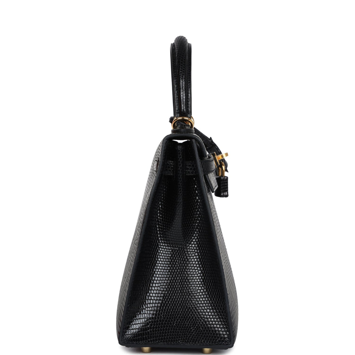 Hermès Kelly Sellier 25 Black Faux Leather Gold Hardware