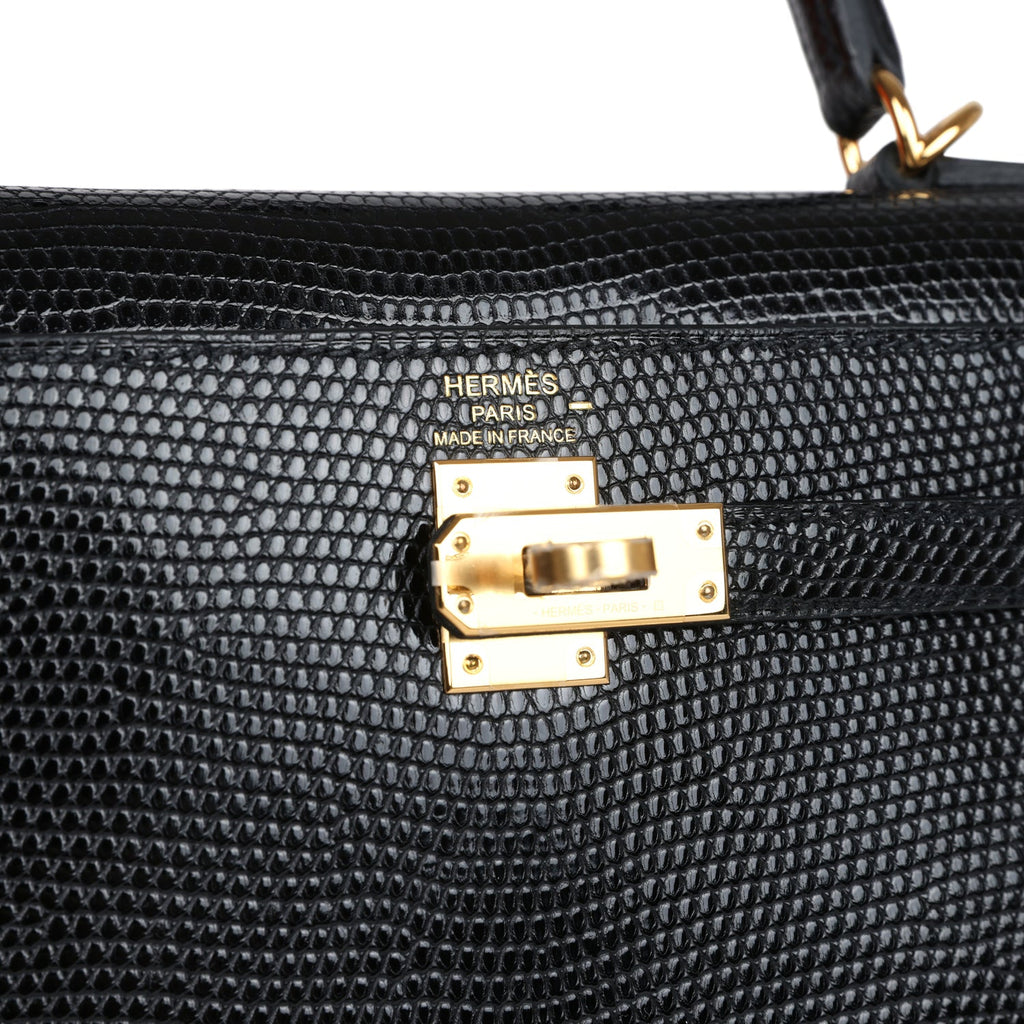 Hermès Kelly Sellier 25 Black Faux Leather Gold Hardware