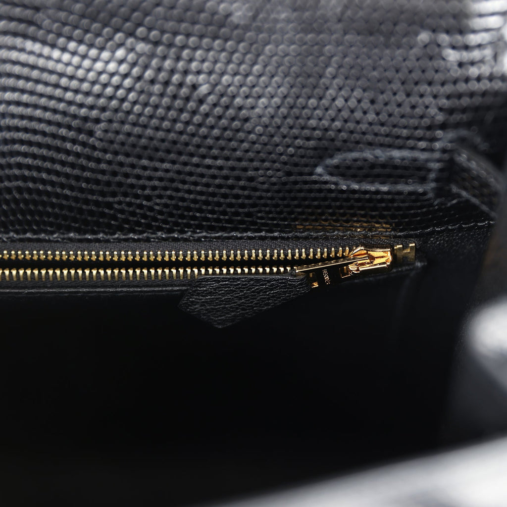 Hermès Kelly Sellier 25 Black Faux Leather Gold Hardware