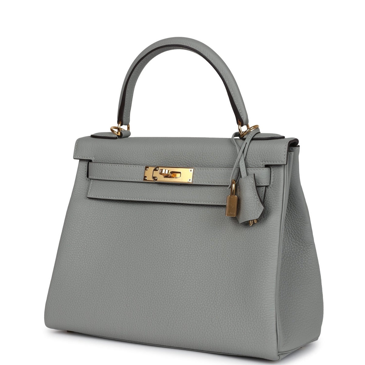 Hermès Kelly Retourne 28 Gris Mouette Togo Gold Hardware