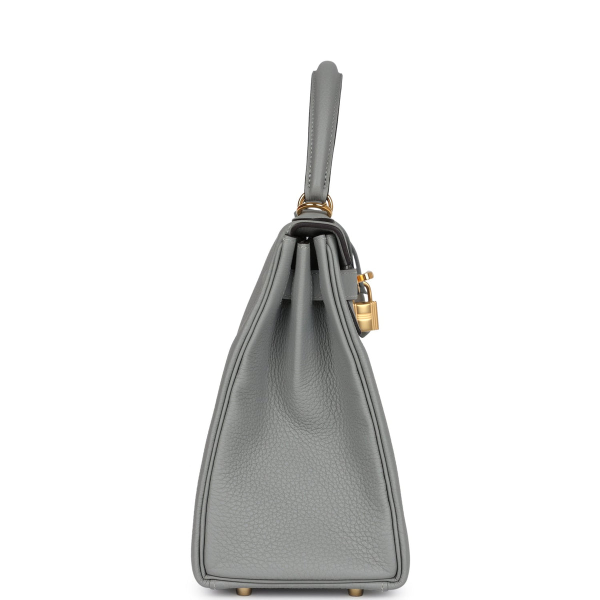 Hermès Kelly Retourne 28 Gris Mouette Togo Gold Hardware