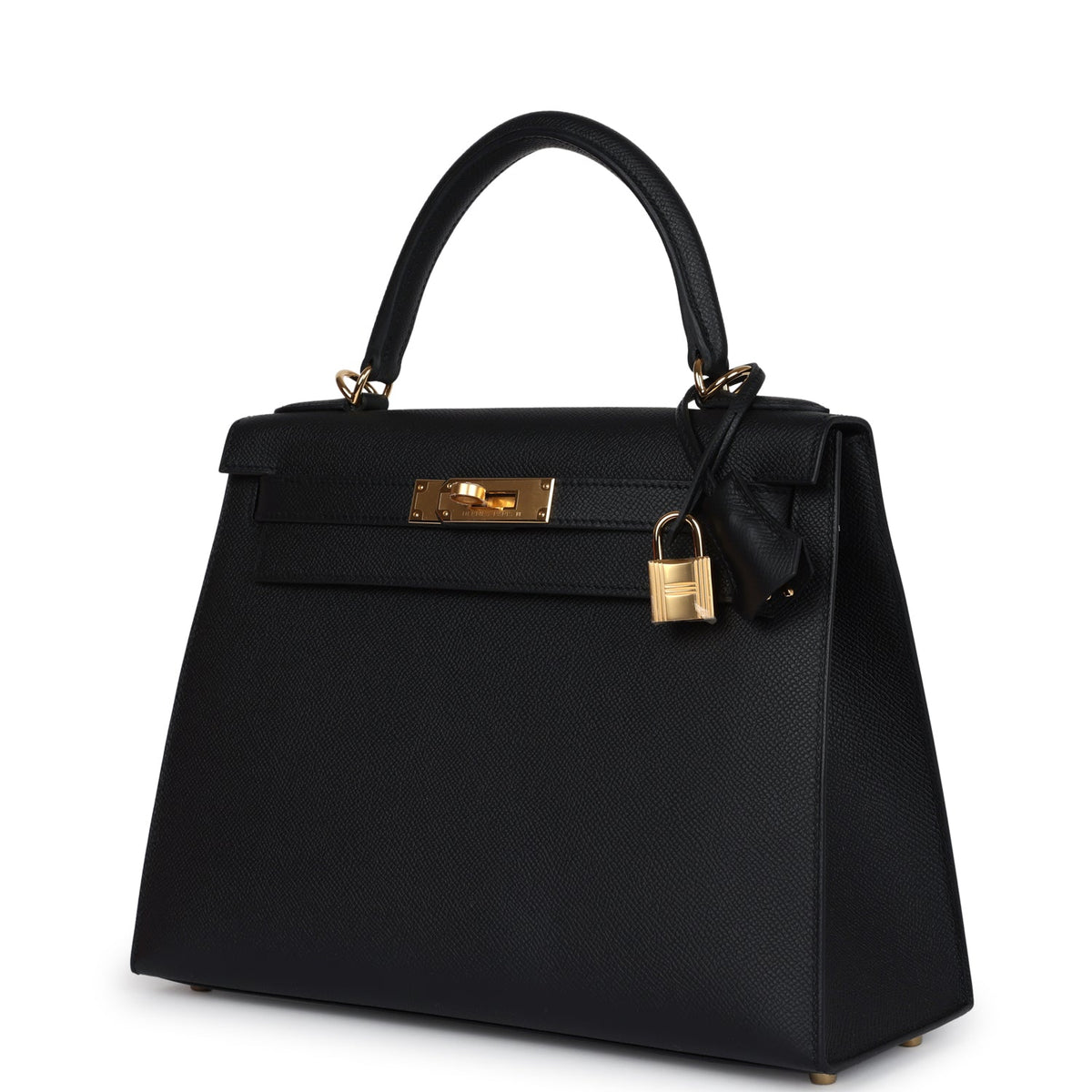 Hermès Kelly Sellier 28 Black Epsom Gold Hardware