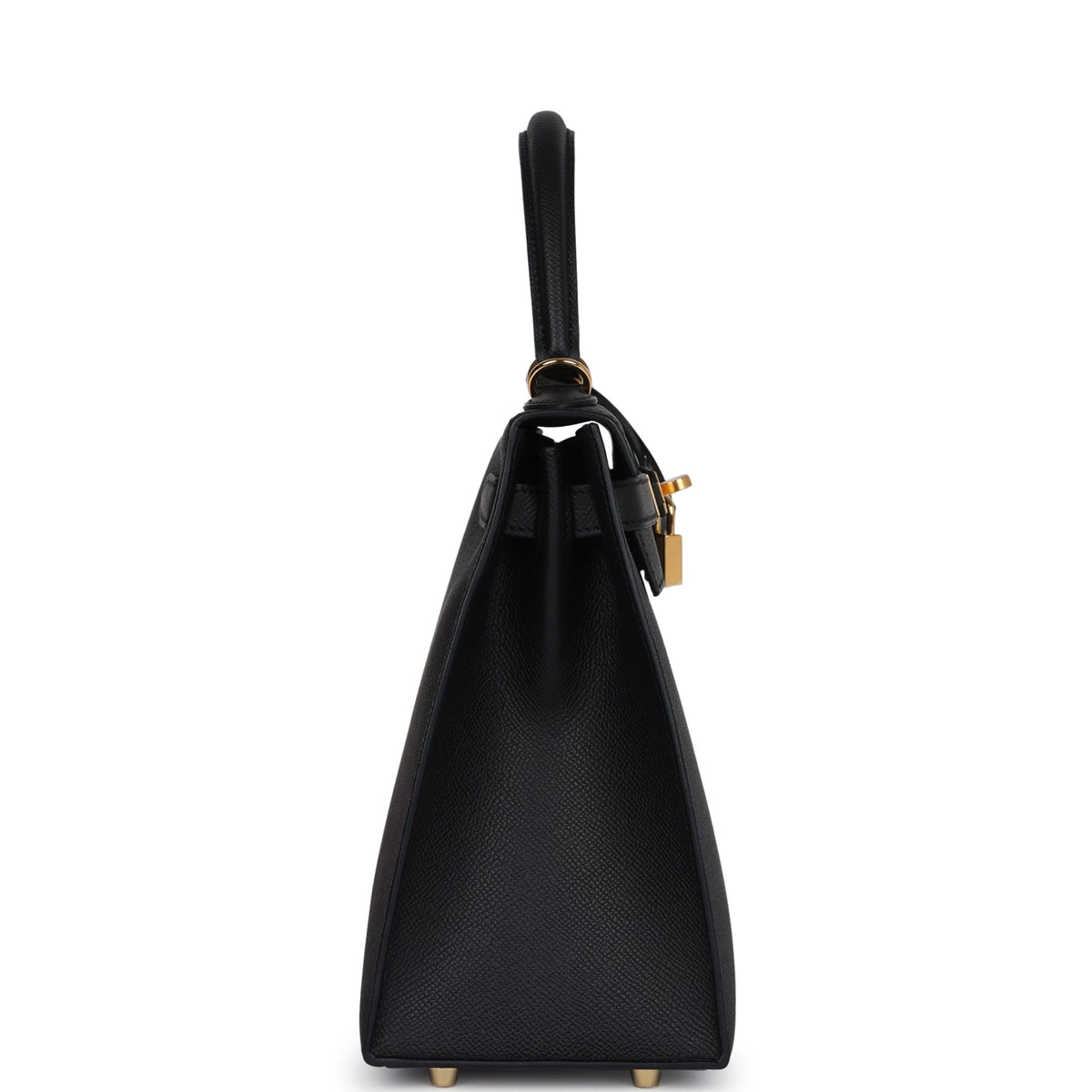 Hermès Kelly Sellier 28 Black Epsom Gold Hardware