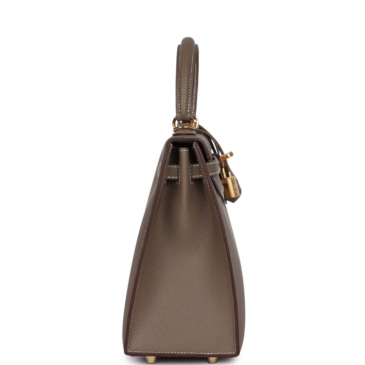 Hermès Kelly Sellier 25 Etoupe Epsom Gold Hardware