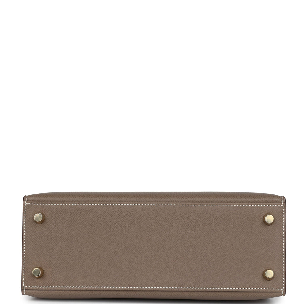 Hermès Kelly Sellier 25 Etoupe Epsom Gold Hardware