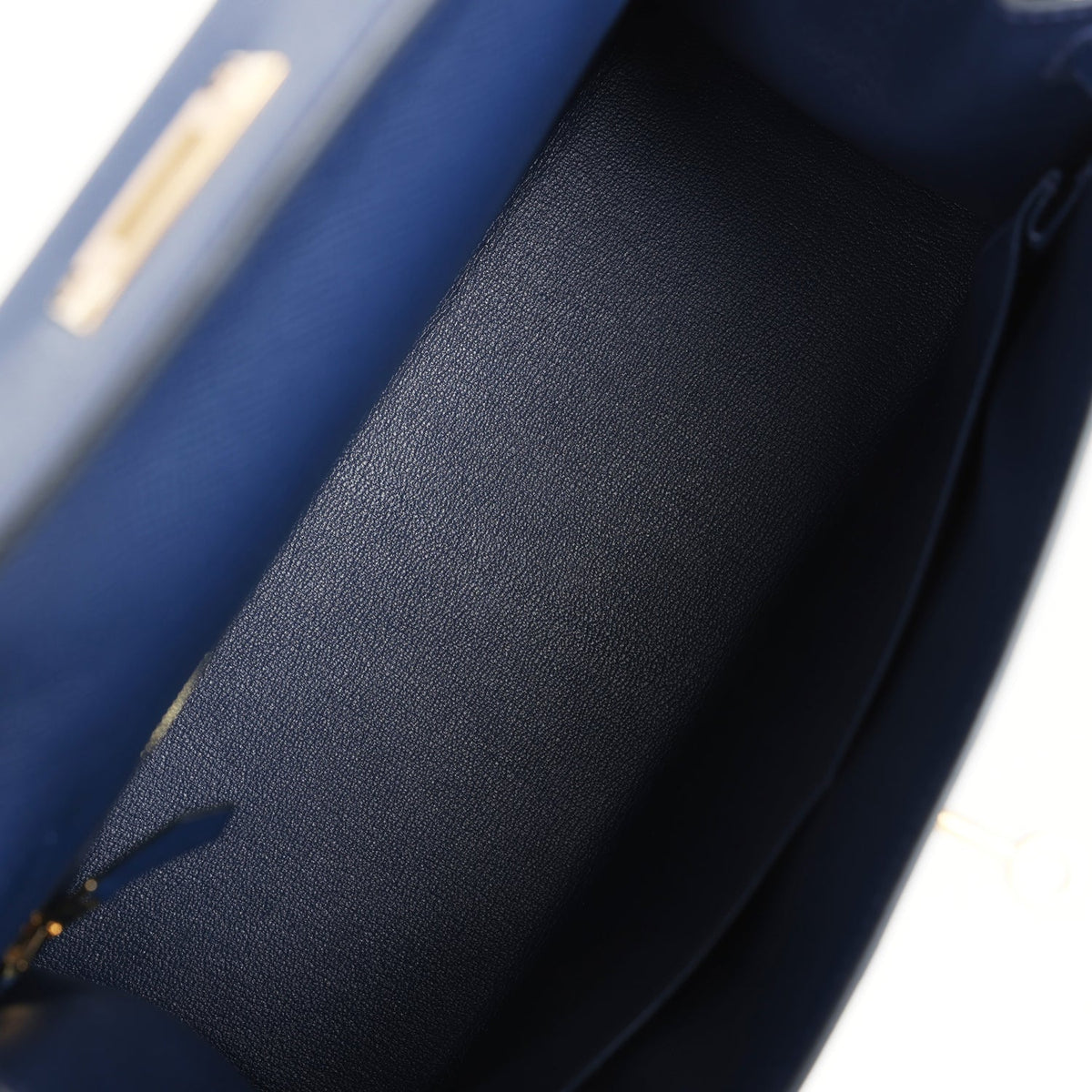 Hermès Kelly Sellier 28 Bleu Navy Epsom Gold Hardware