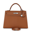 Hermès Kelly Sellier 32 Gold Epsom Palladium Hardware