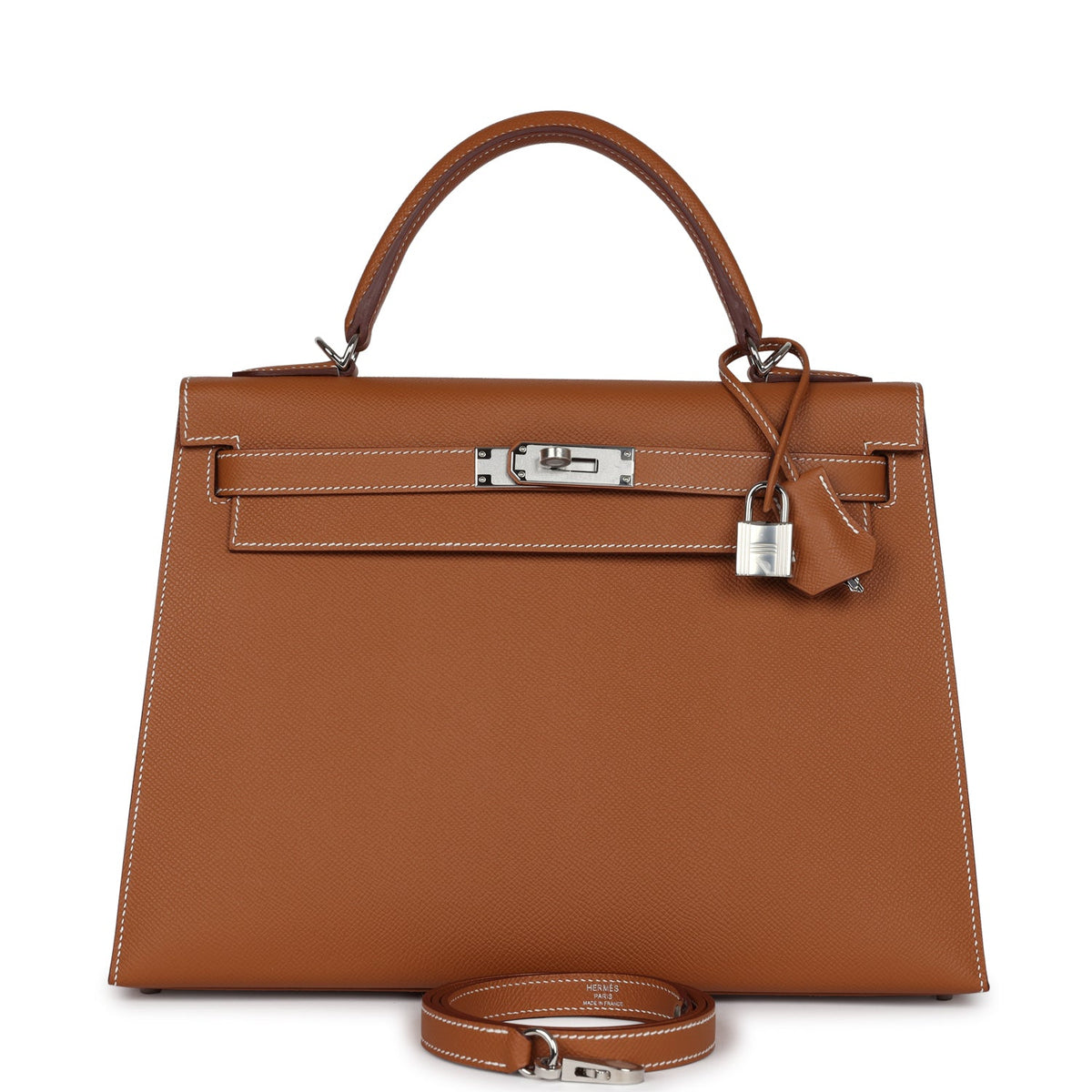Hermès Kelly Sellier 32 Gold Epsom Palladium Hardware