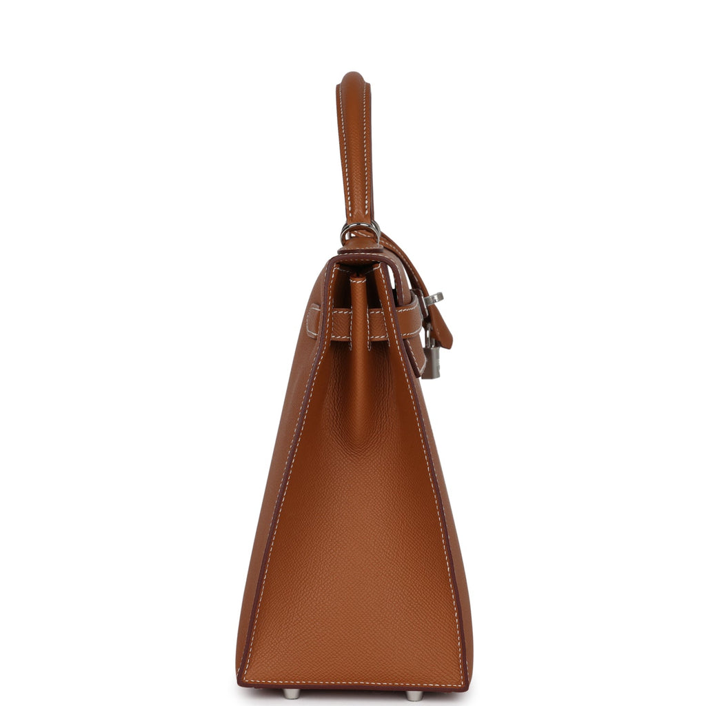 Hermès Kelly Sellier 32 Gold Epsom Palladium Hardware