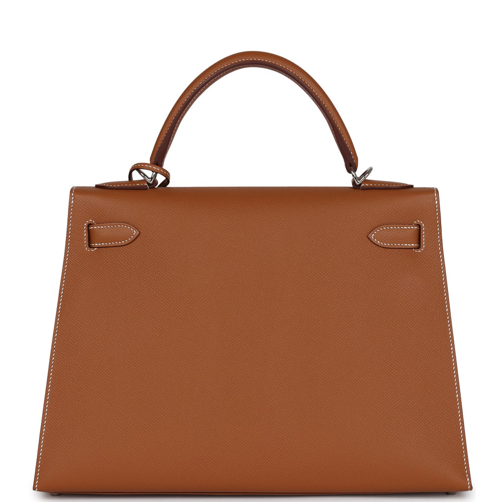 Hermès Kelly Sellier 32 Gold Epsom Palladium Hardware